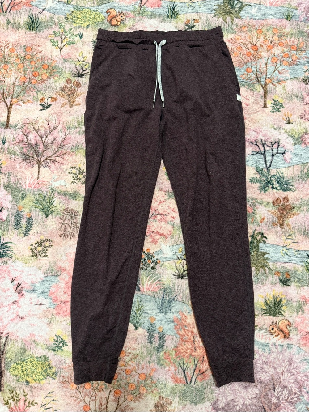 Vuori Performance Jogger Long Size Small Pants Plum Burgundy